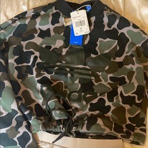 Adidas camo crop sweater